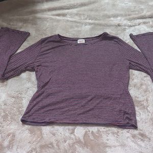 Red white and blue striped crop top